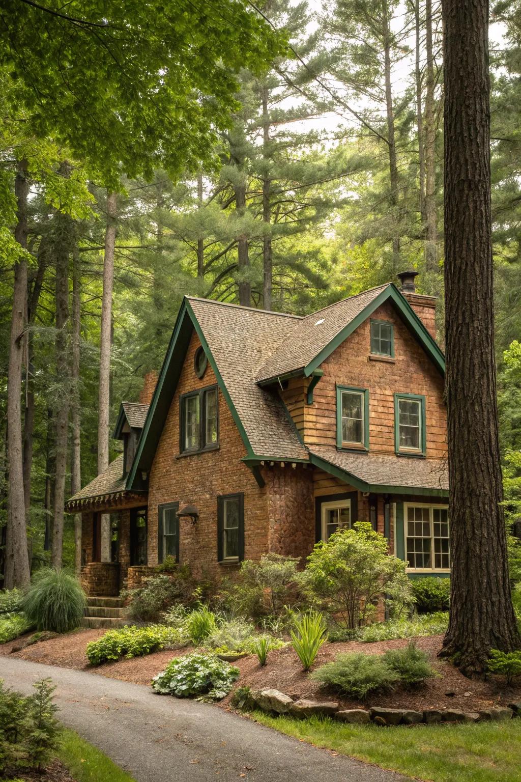 Rustic tan and olive verdant for earthy elegance.