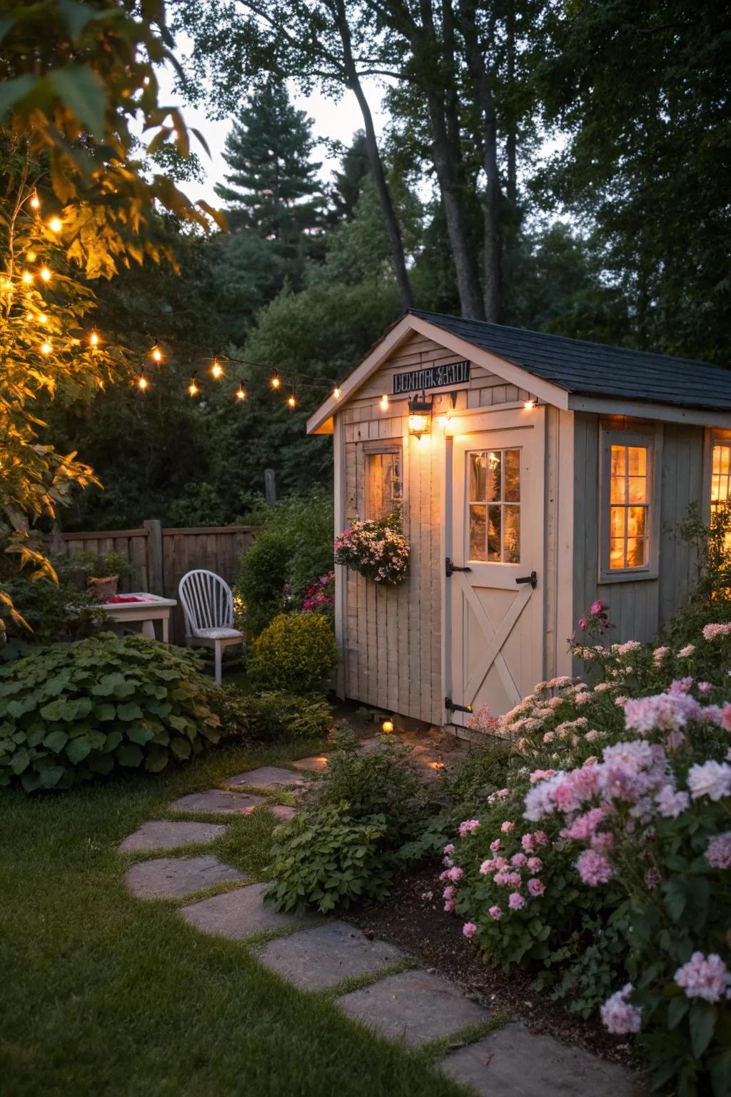 Photovoltaic lighting enhances ambiance and functionality.