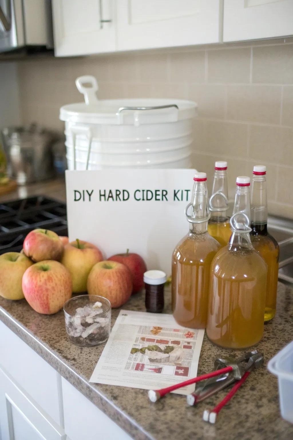 A create your own apple drink kit for crafting delicious fall beverages.