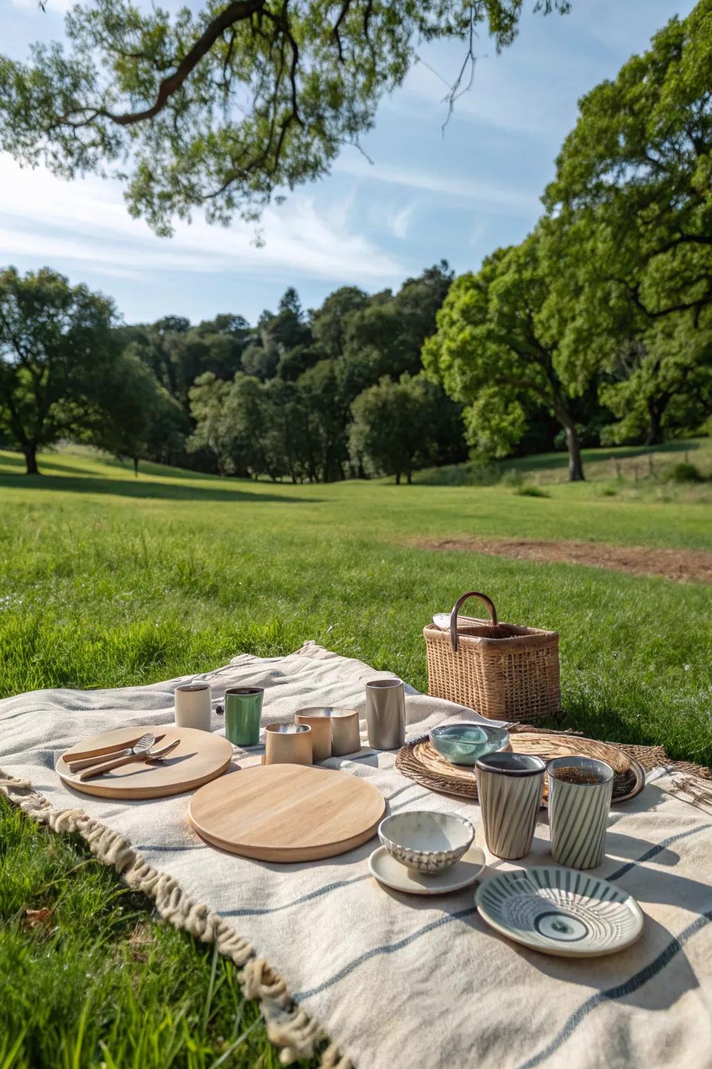 Embrace the outdoors with an eco-conscious family al fresco ensemble.
