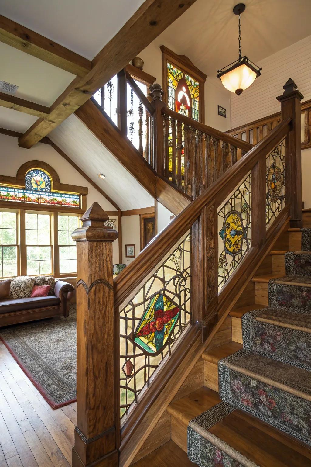 Painted glass appends hue and refinement.