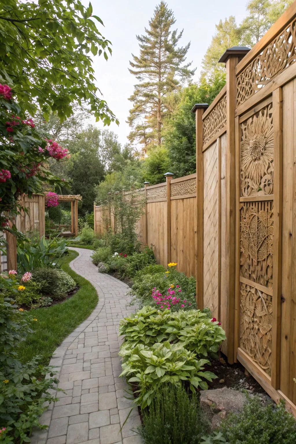 High sections provide privacy and a stylish touch to your fence.