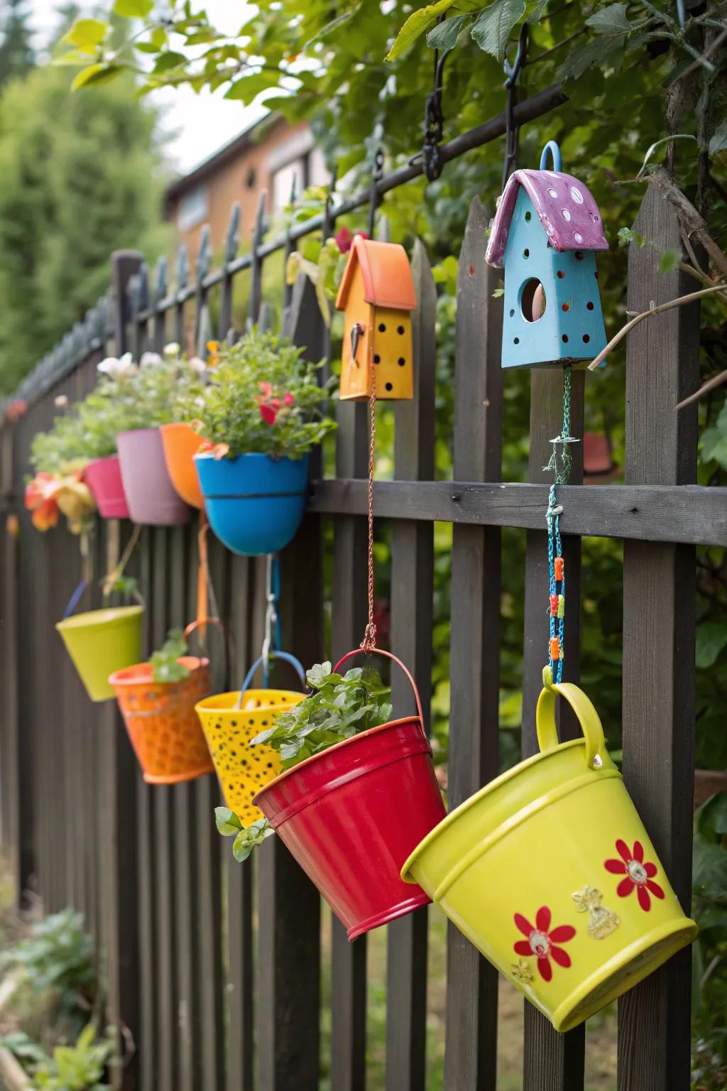 Ornamentation brings zest and hue to your fence.