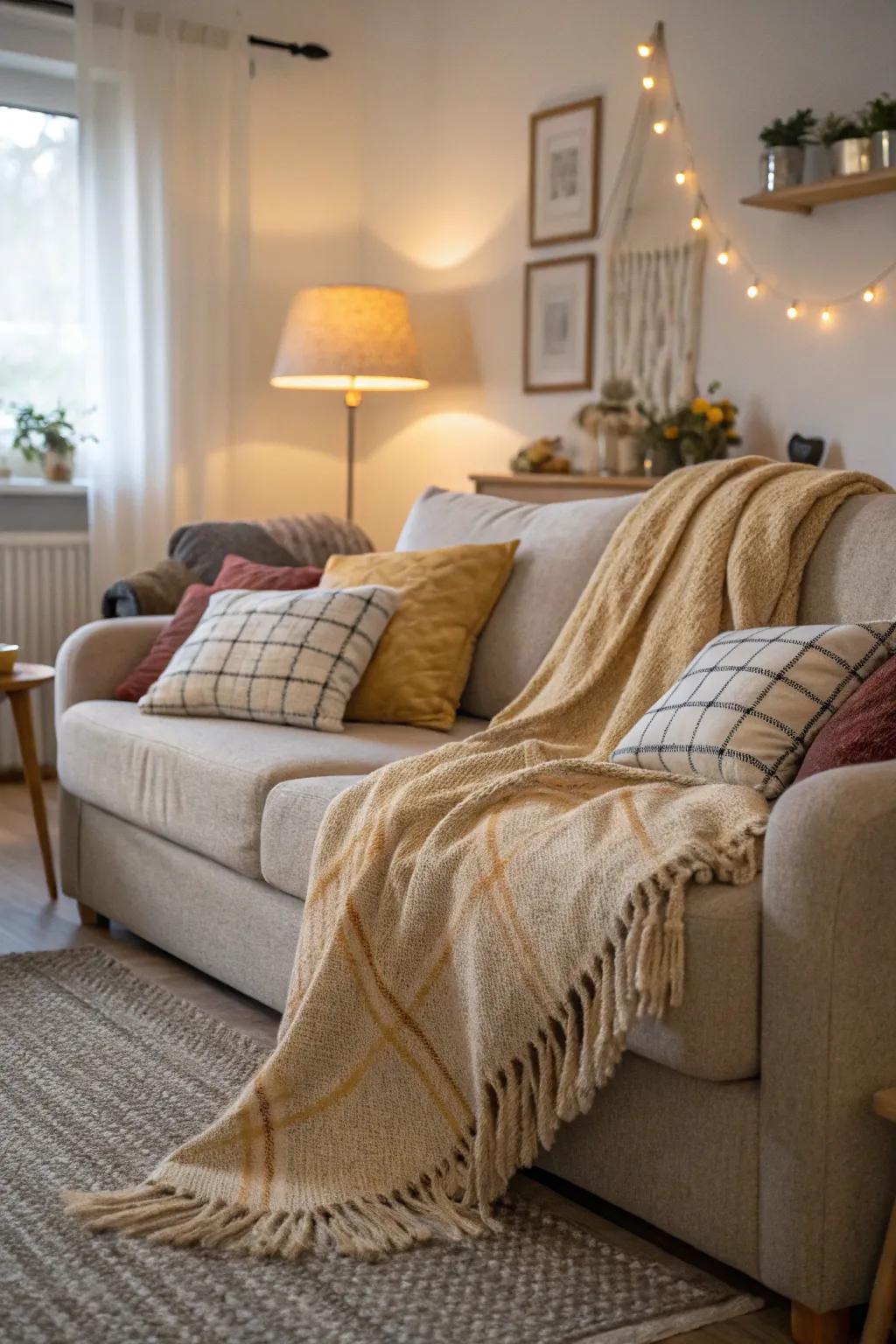 Soft textures add warmth and invite relaxation.