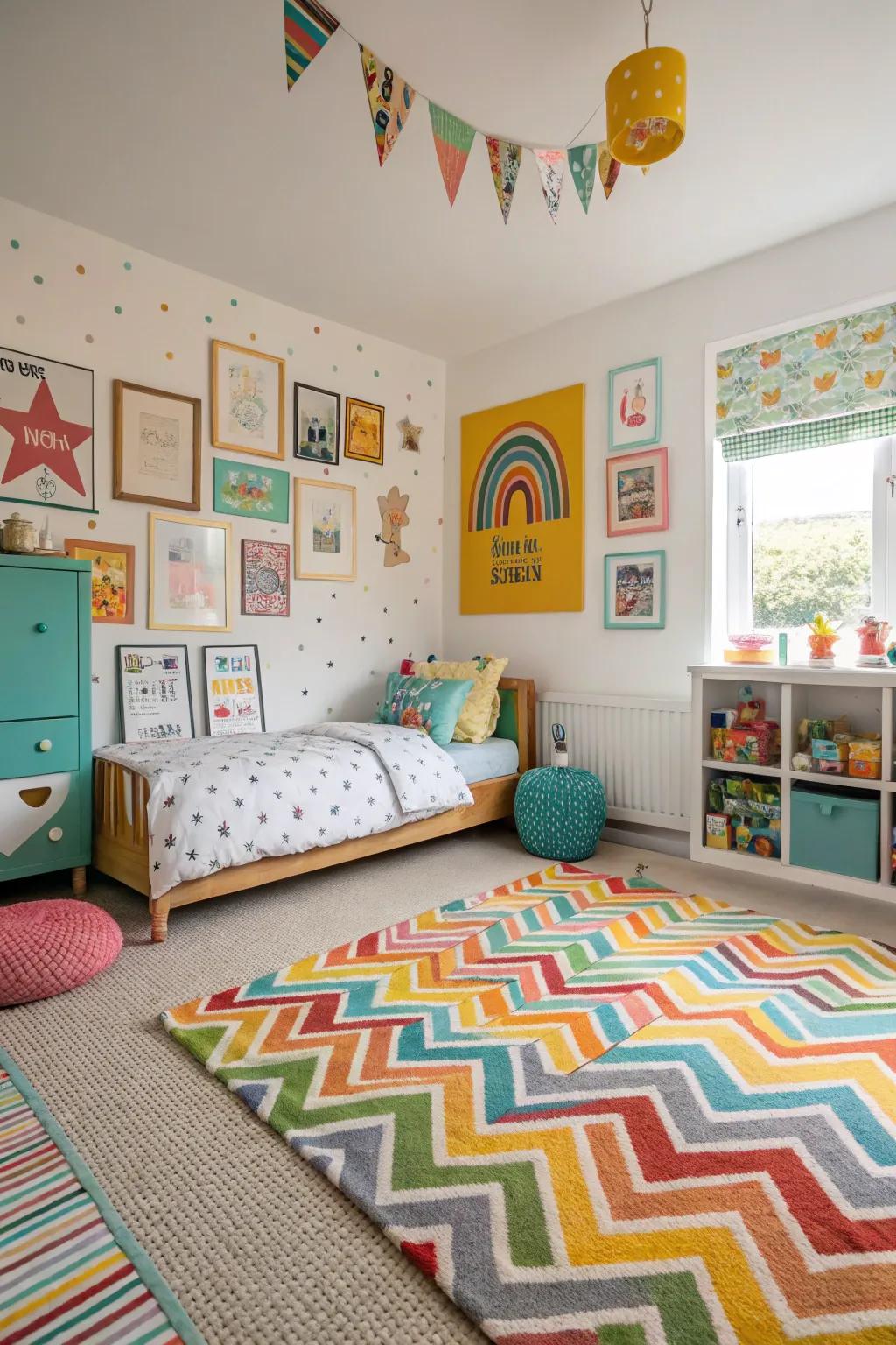 Vibrant and amusing fiber squares for evolving spaces.