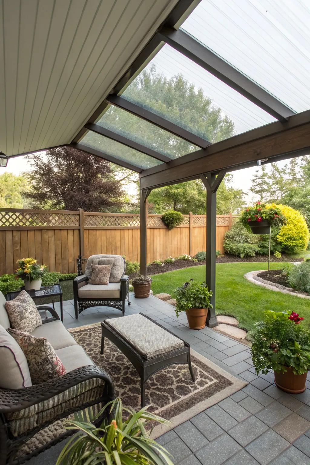 A sheltered roof that provides protection and coziness.
