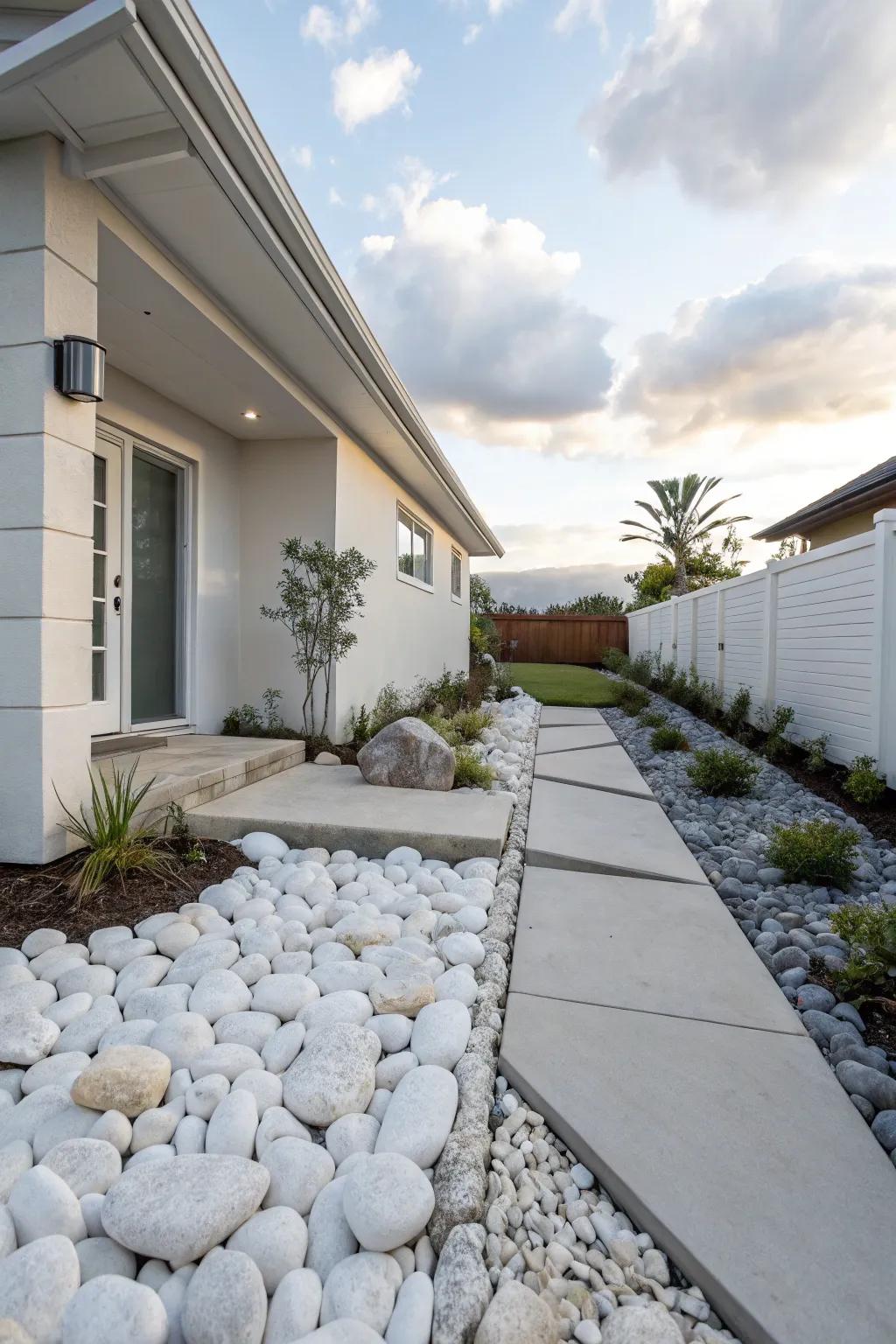 Make a big impact in small spaces using ivory stones.