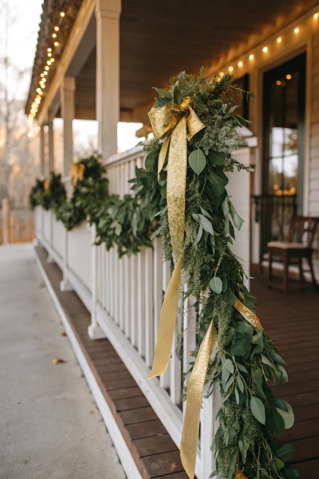 Gilded accents introduce a note of celebratory splendor to your vine.