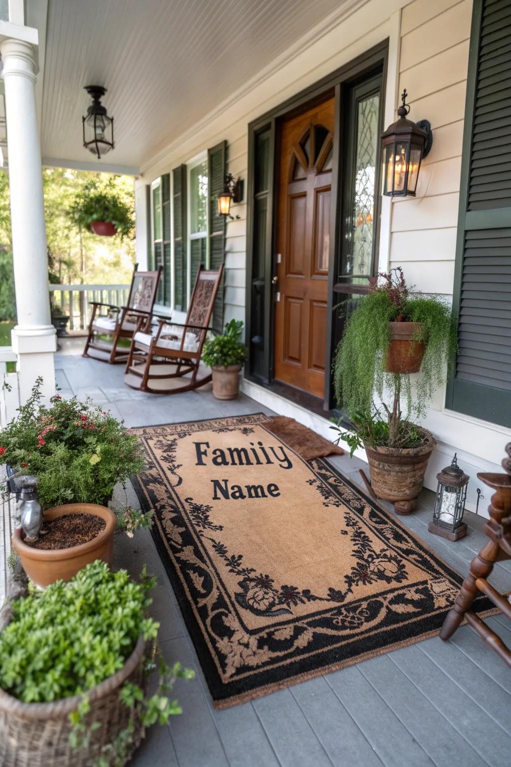 Custom floor coverings add a unique family touch.