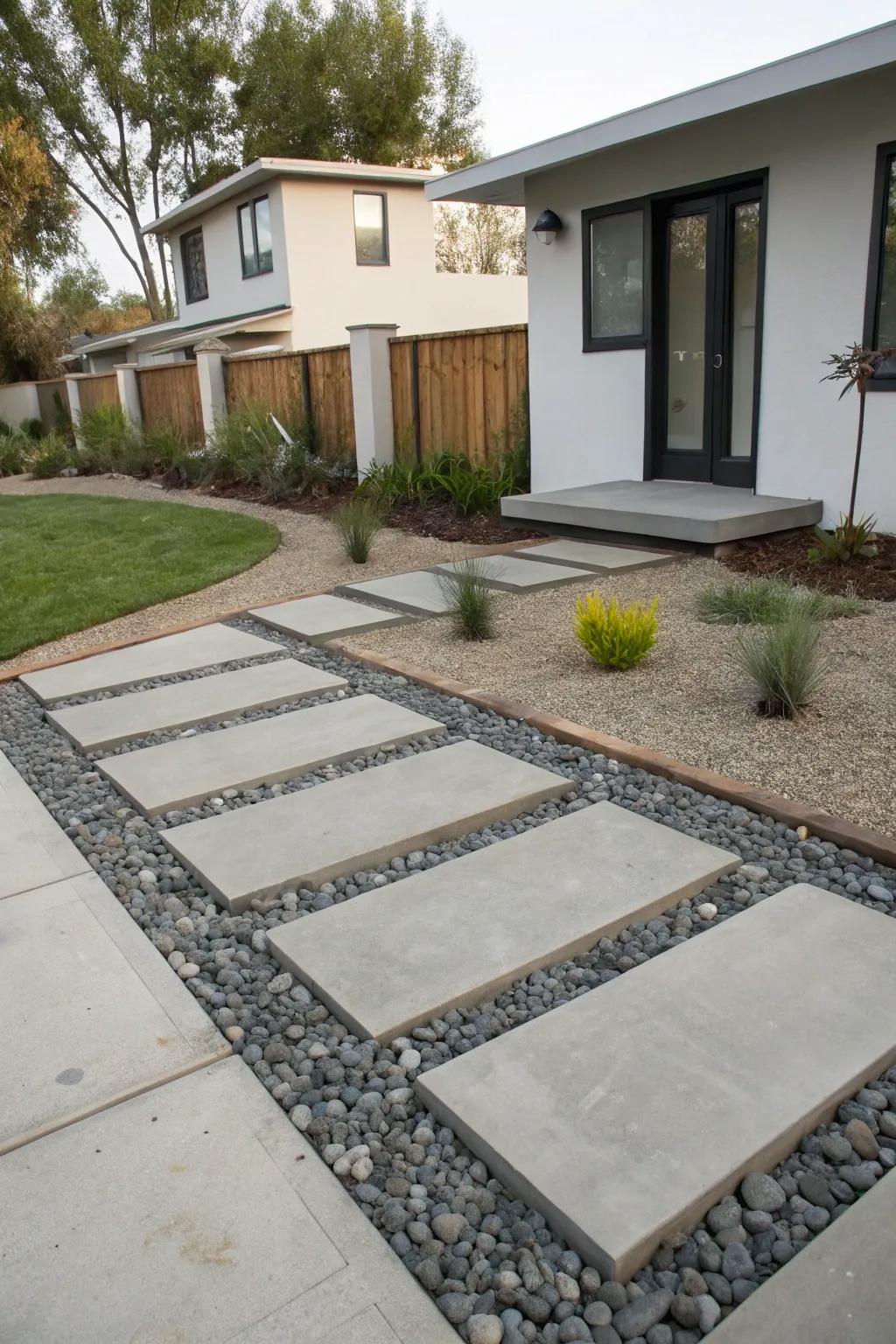 Strategic walkways guide visitors through the contemporary landscape.
