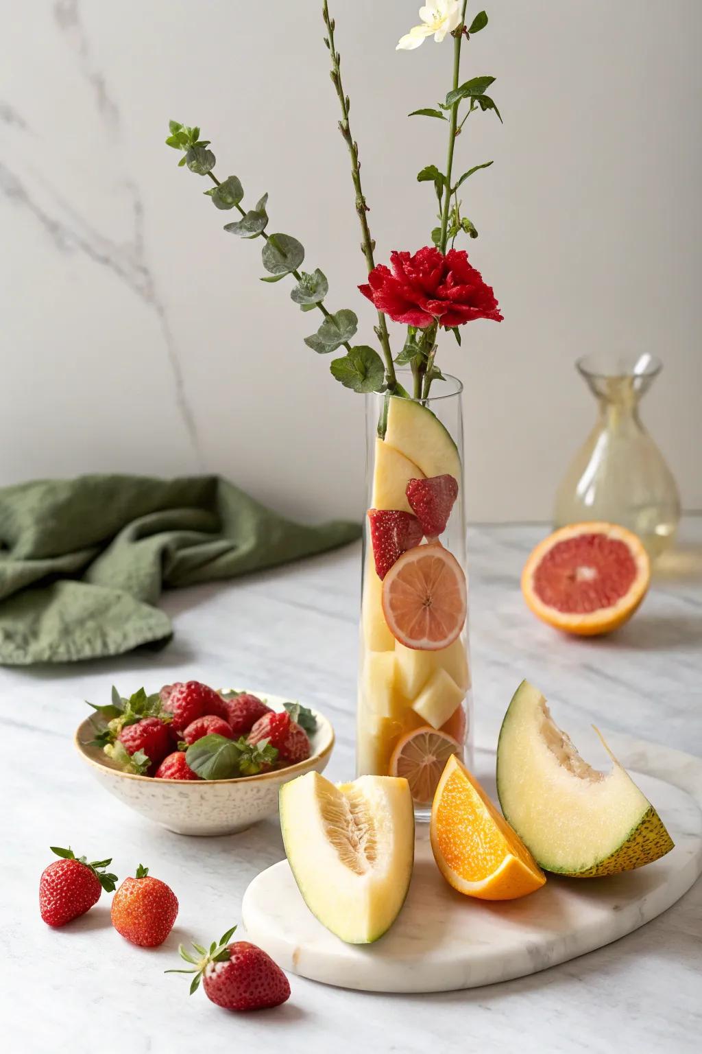 A subtle fruit presentation that emanates refinement.
