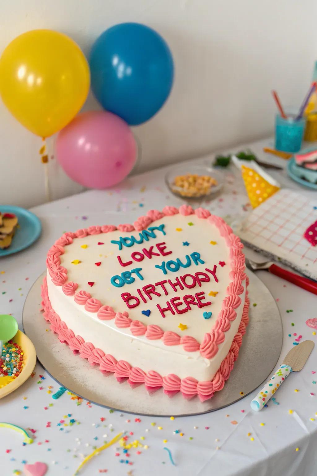 Honor the young at heart with this delightful cake!