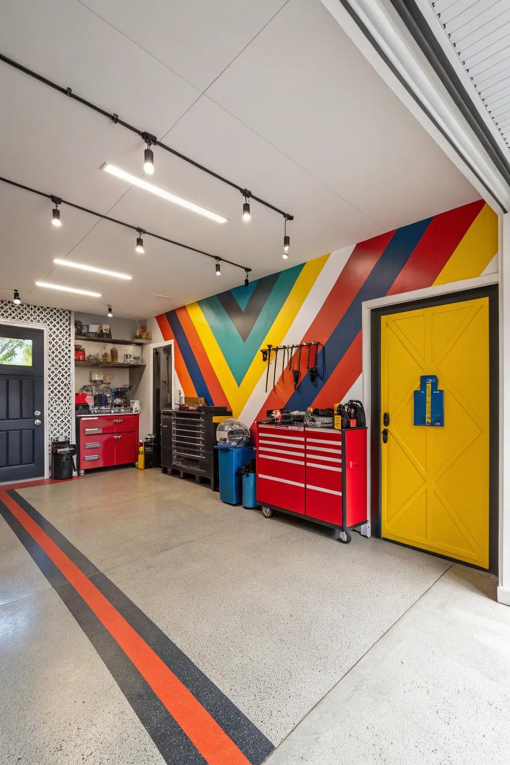 Modern color schemes add vibrancy and character to your garage.