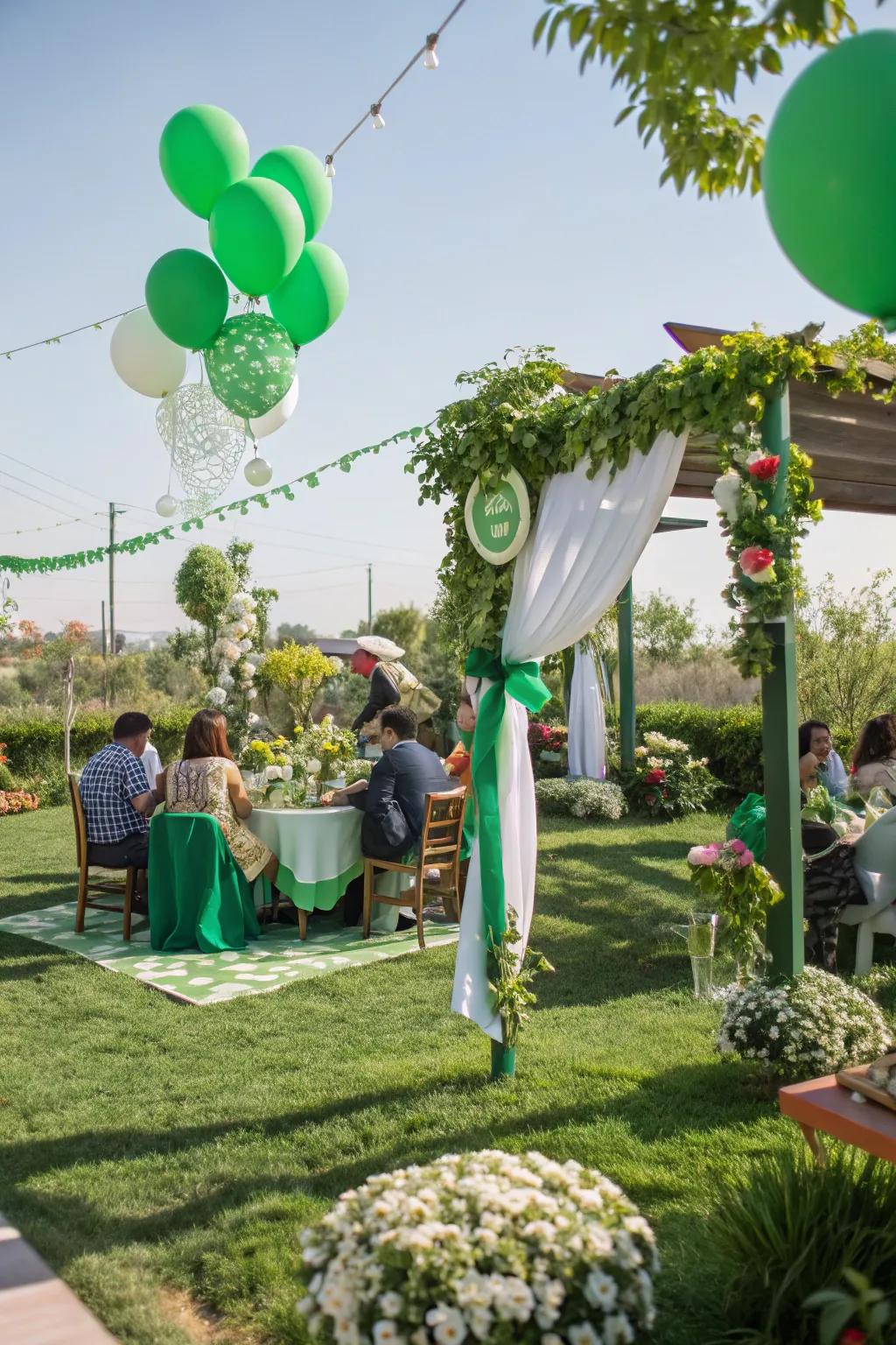 A dynamic garden festivity showcasing verdant themes.