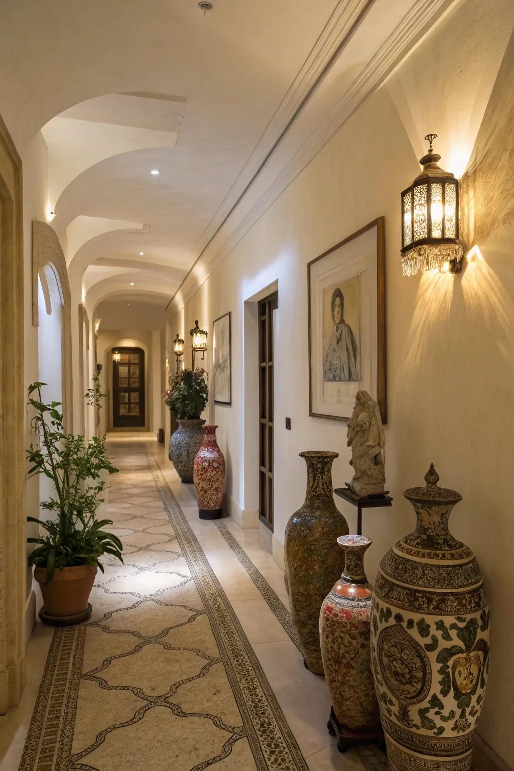 Decorative objects add a personalized touch to your hallway.