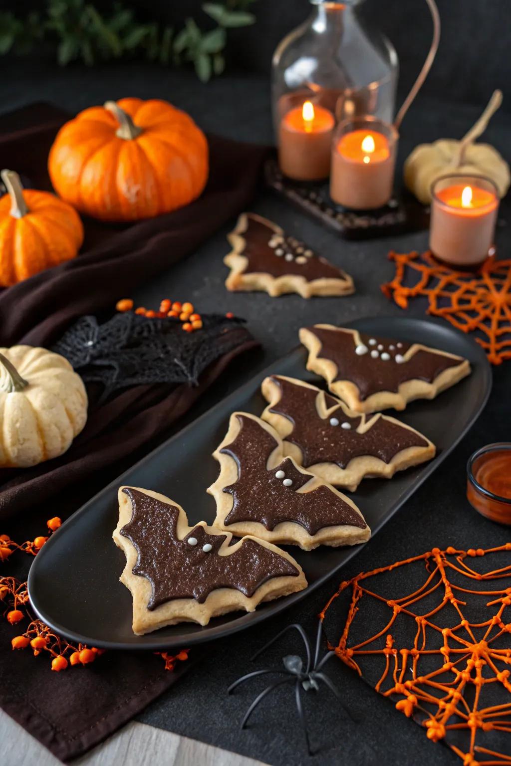 Vampire-shaped pastries that incorporate an eerie sugary element.