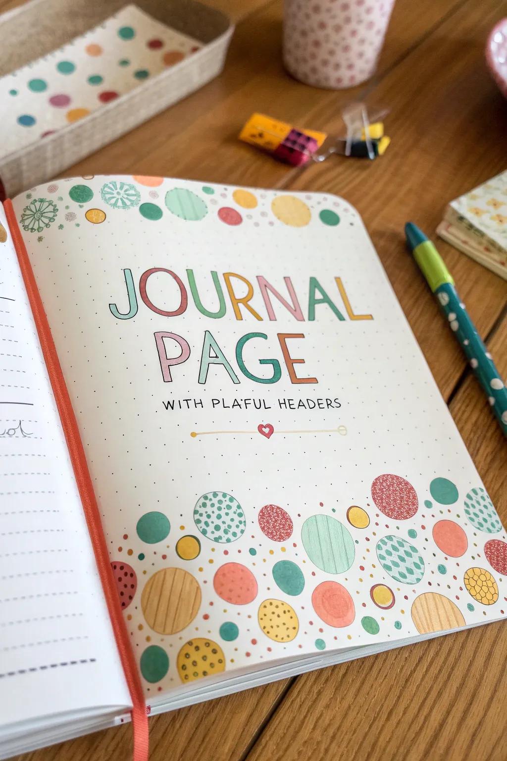Spirited motifs infuse joy into your headings.