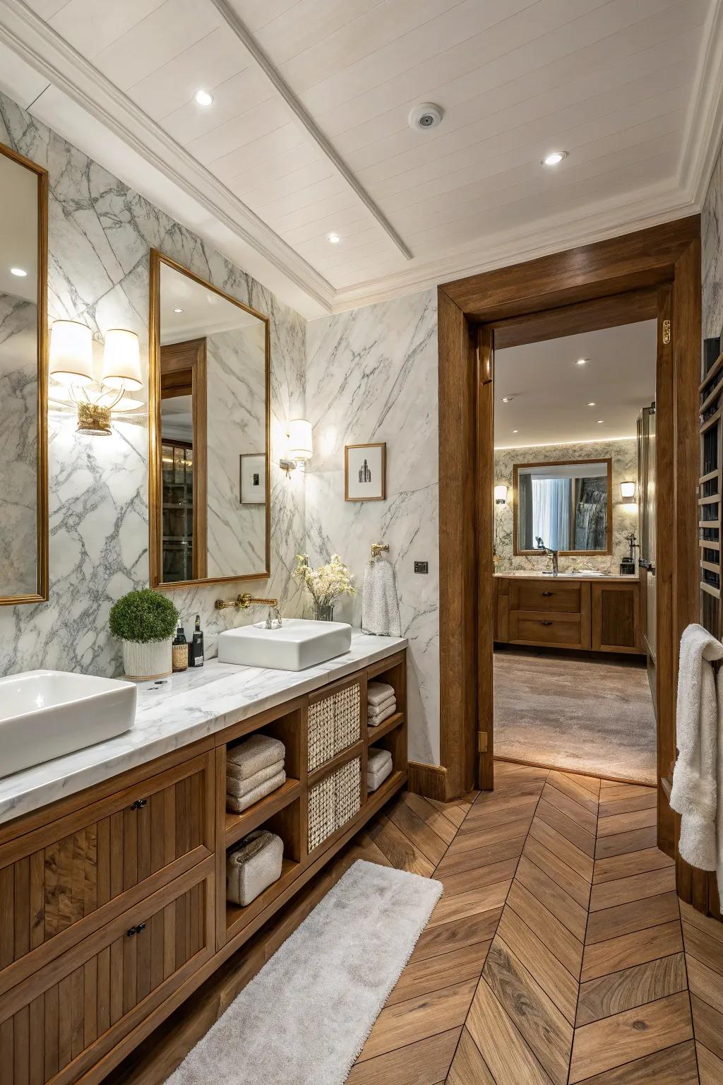 Materials and textures shaping a sophisticated setting.