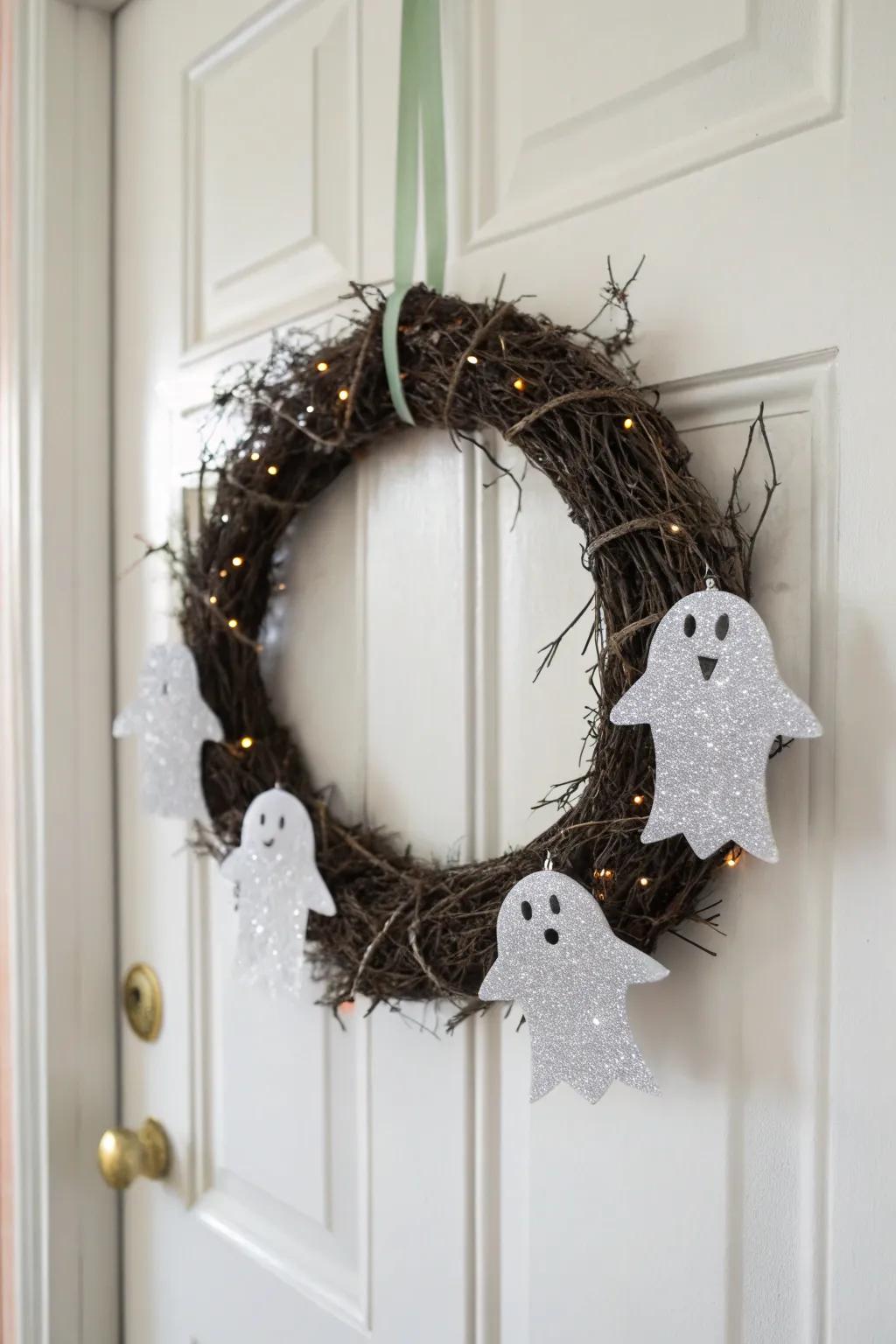 Phantoms contribute a shimmering accent to your Halloween decorations.