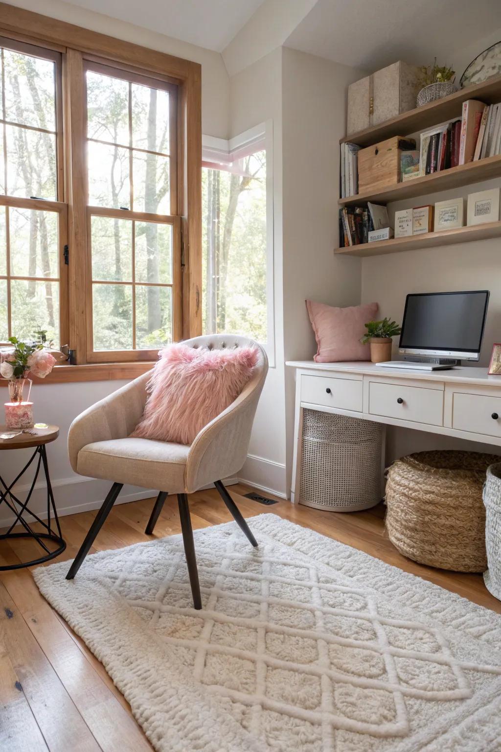 Comforting accents make your office more welcoming.