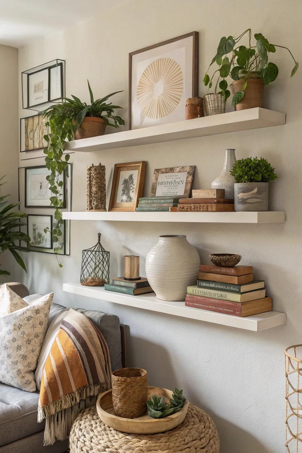 Overhanging ledges contribute dynamic functionality