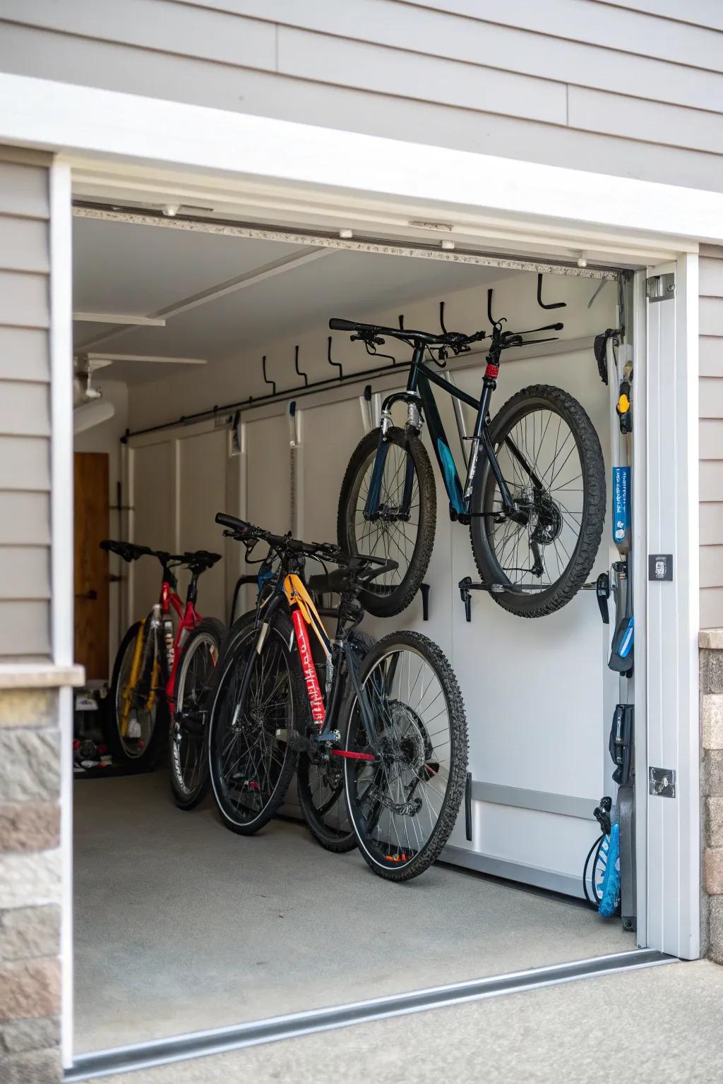 Behind-the-door hooks provide smart use of unused space.