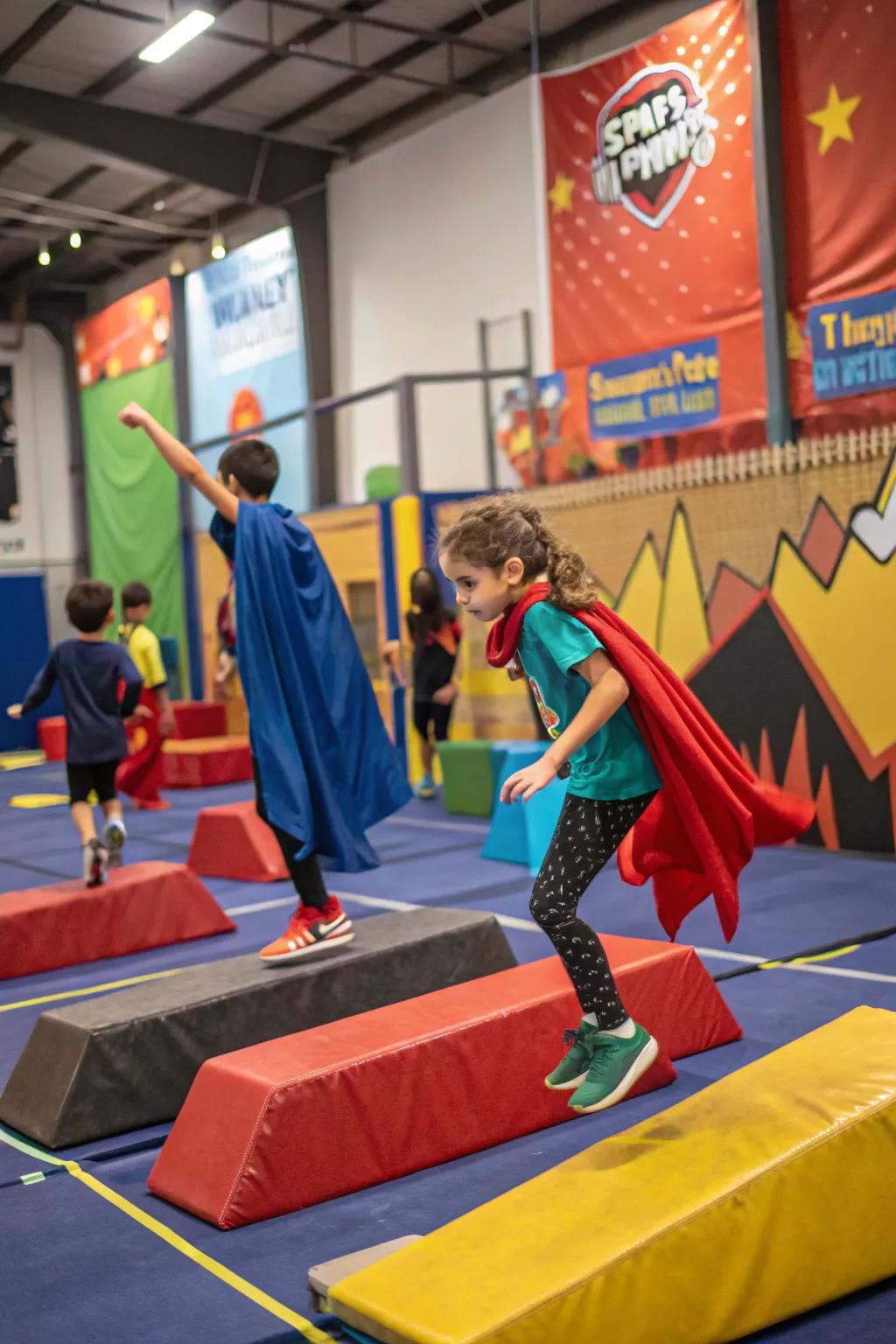 An exciting superhero training facility for aspiring heroes.