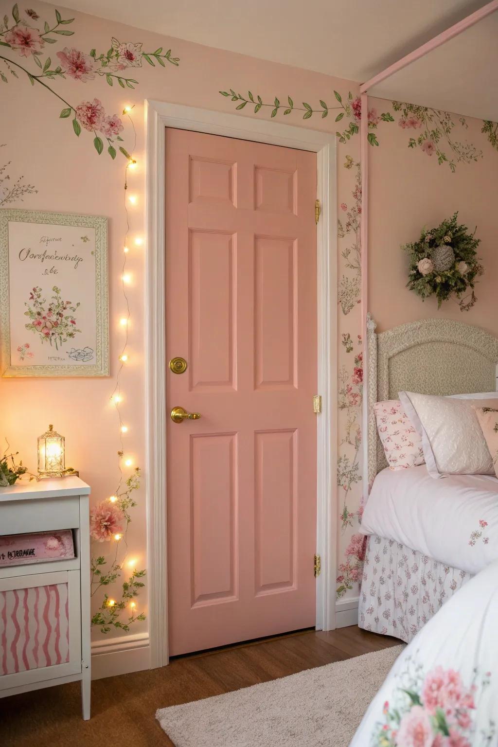 Rose tint doors adding a romantic element.