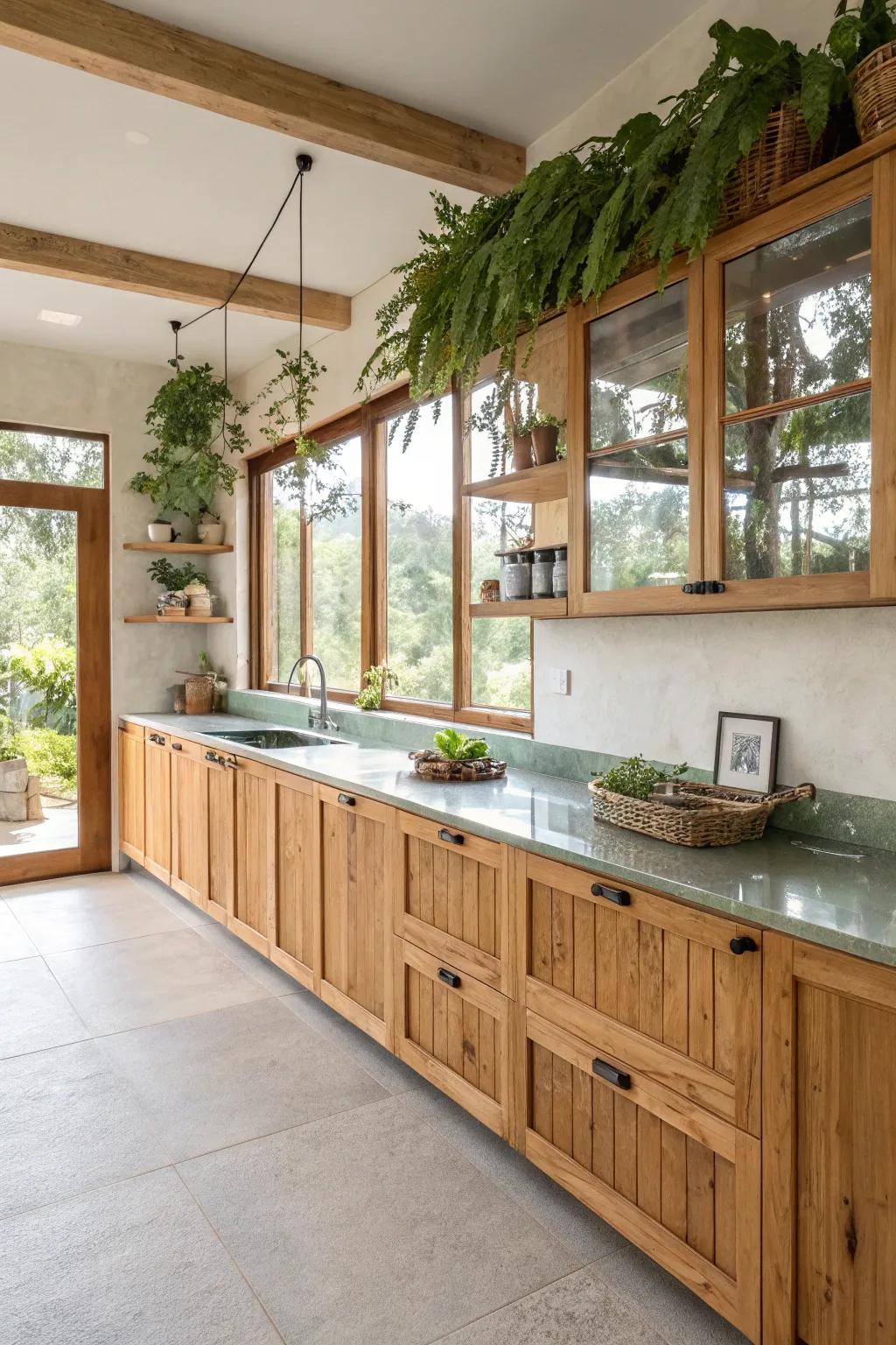 Eco-conscious coatings support a sustainable lifestyle while enhancing kitchen aesthetics.