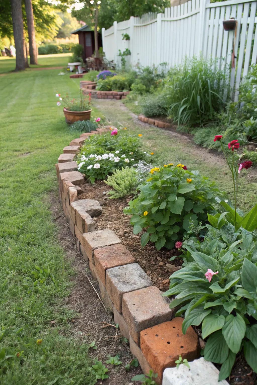 DIY edging ideas offer imagination and budget-friendly solutions.