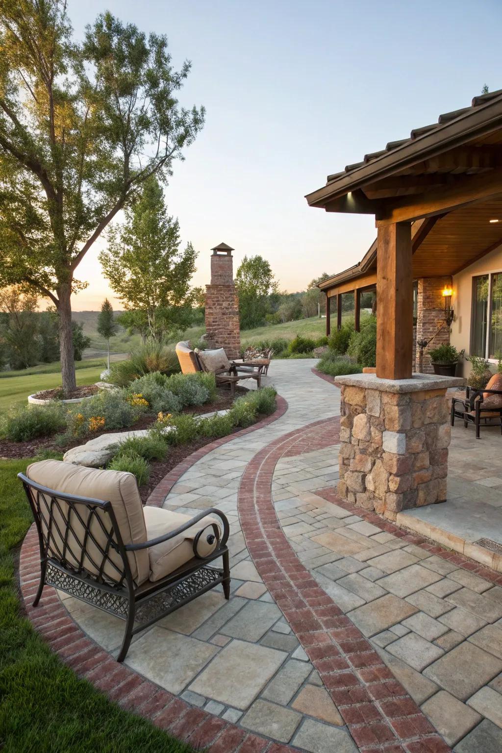 Elegant stone and brickwork enhance beauty and toughness.