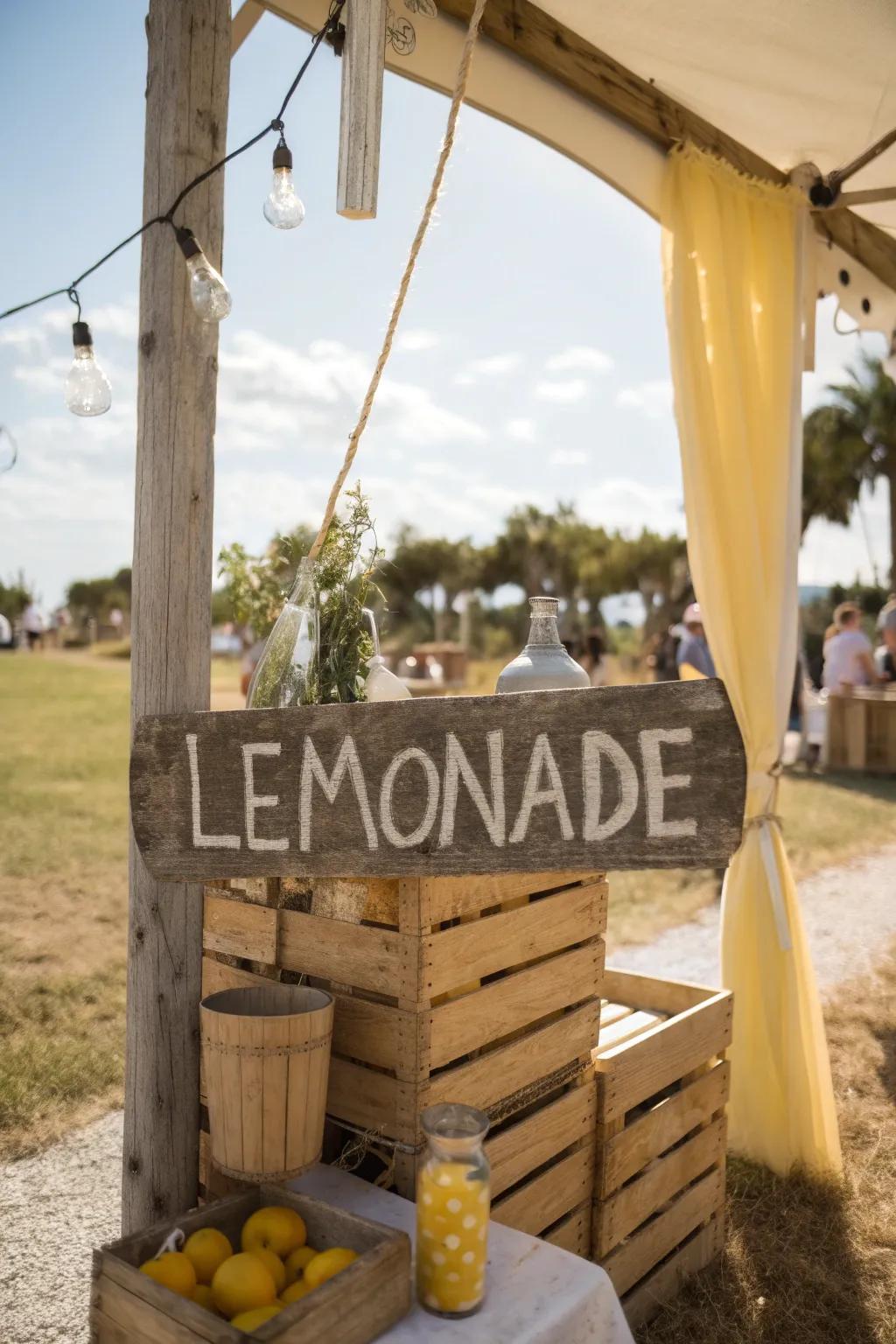 Eco-conscious signage appends singular texture and sustainability.
