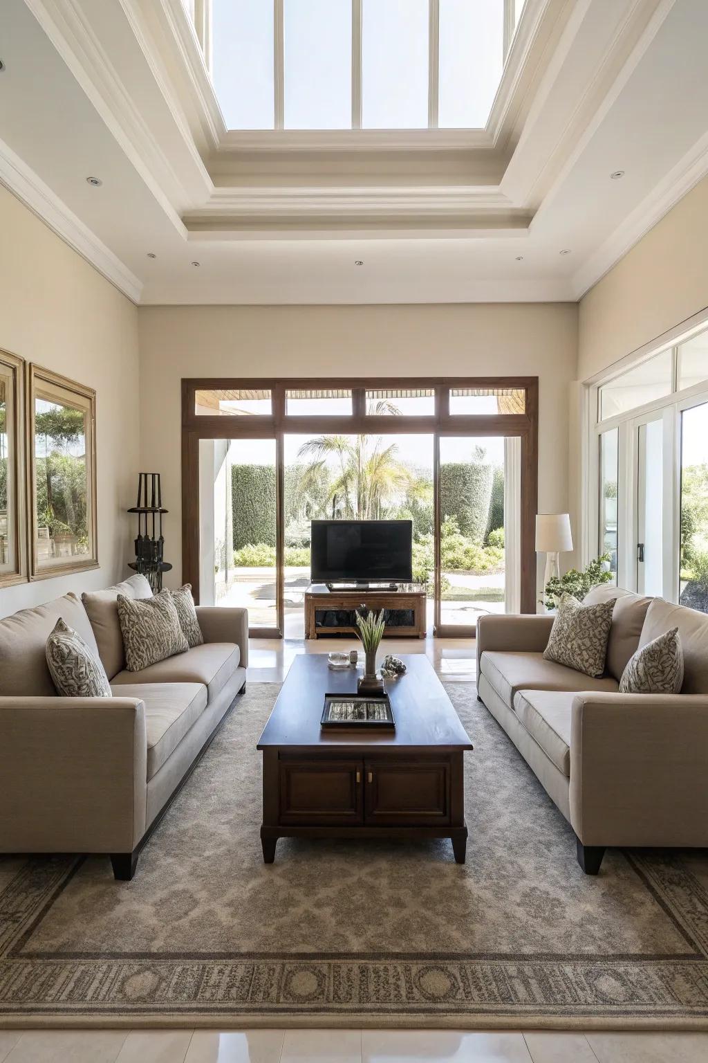 Balanced settings contributing equilibrium to a living space.