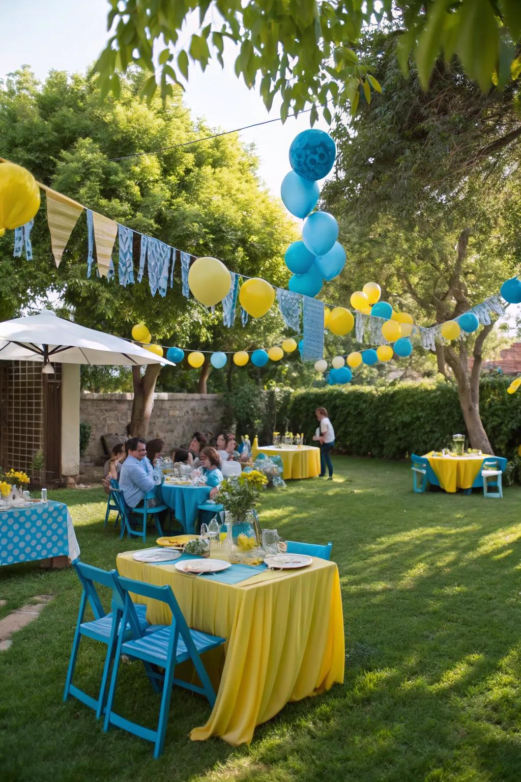 A thoughtfully chosen color scheme pulls your party decor together.
