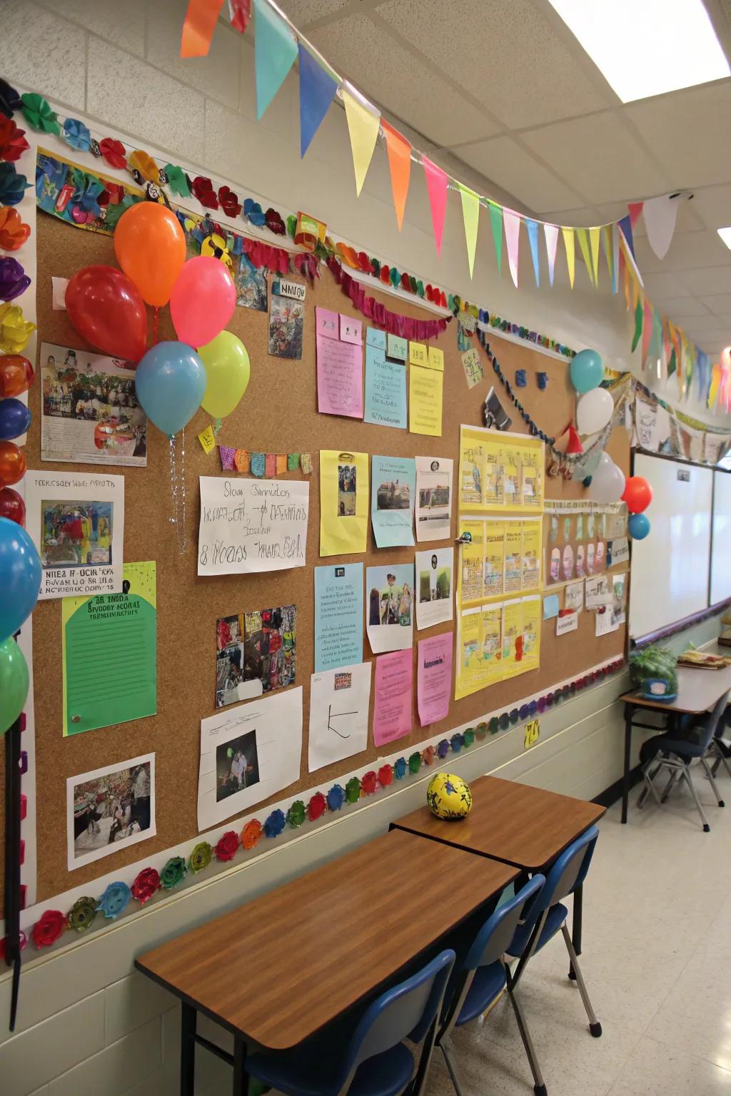 A celebratory display panel primed for academic festivities