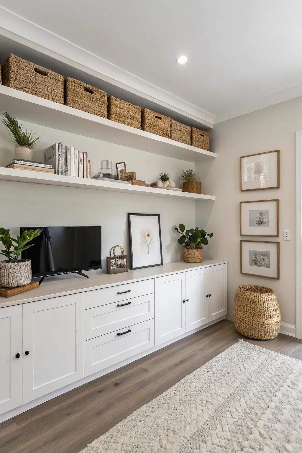 Functional decor serves a dual purpose in minimalist spaces.