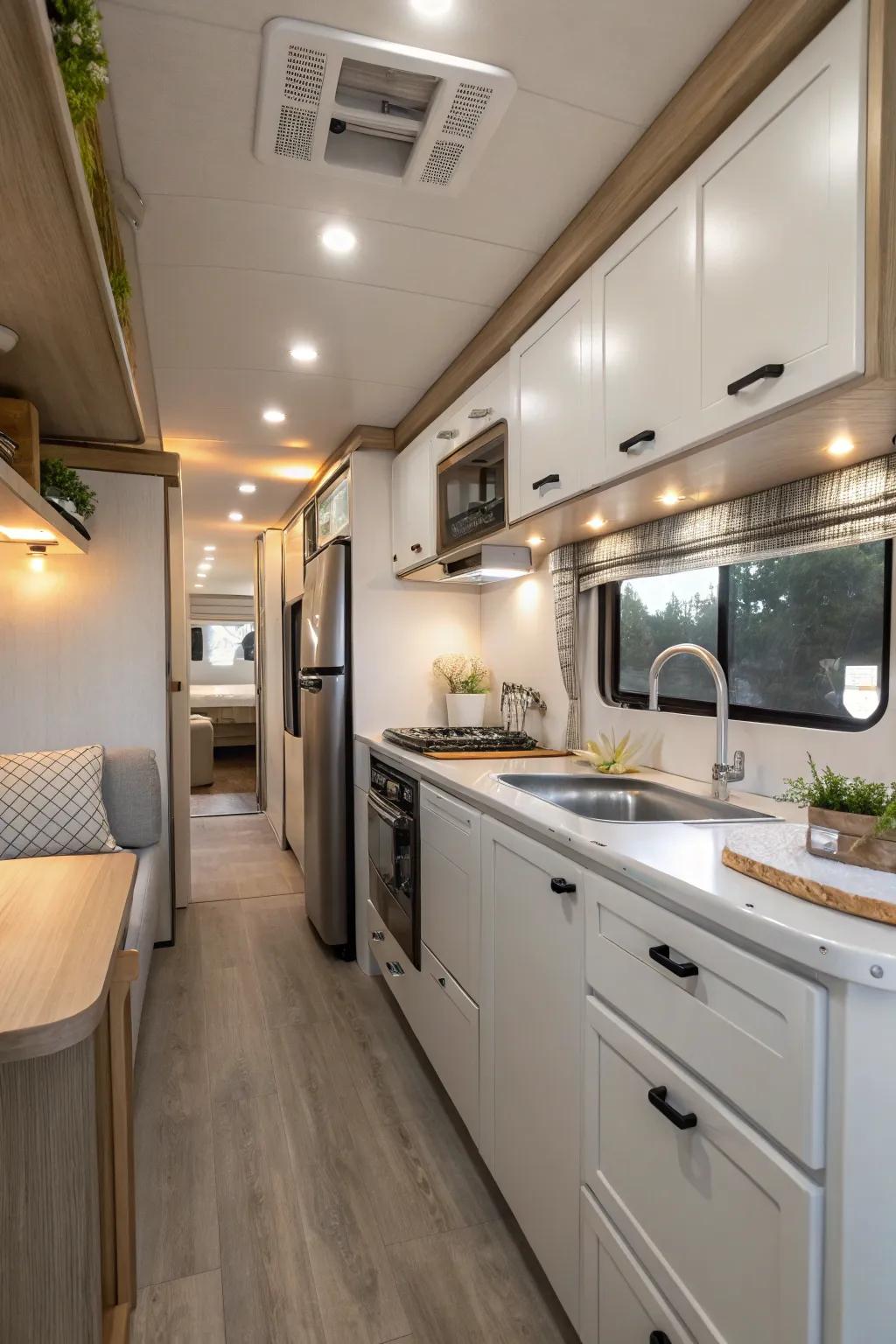 Small-scale appliances can save space and enhance your manufactured home’s kitchen.