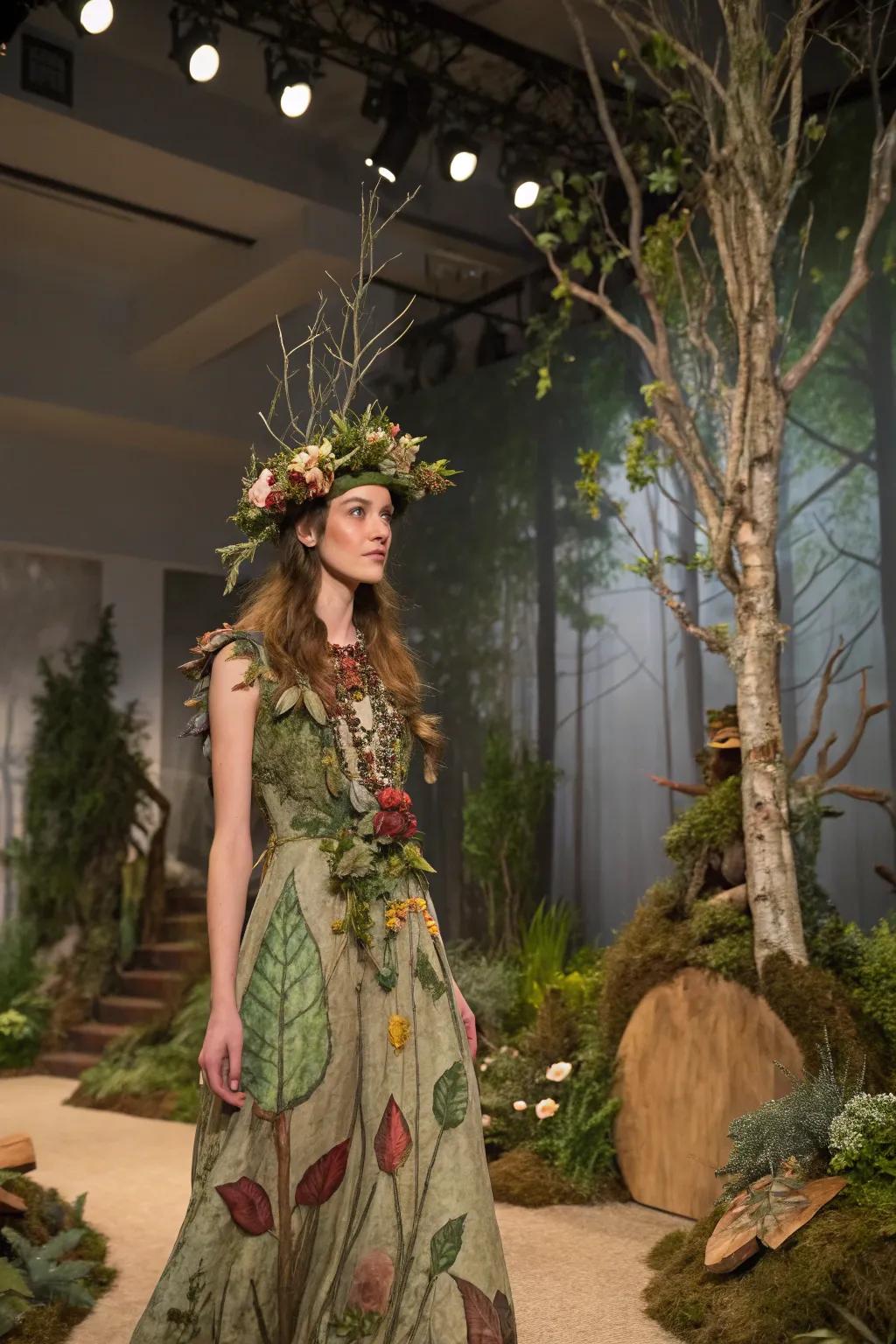 A charming woodland creature aesthetic with natural elements.
