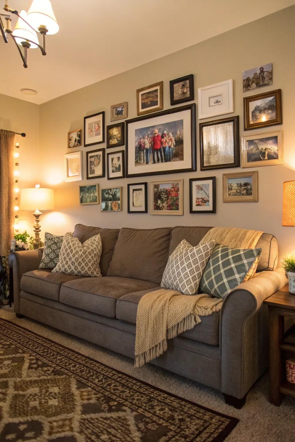 Custom art pieces add a unique touch.