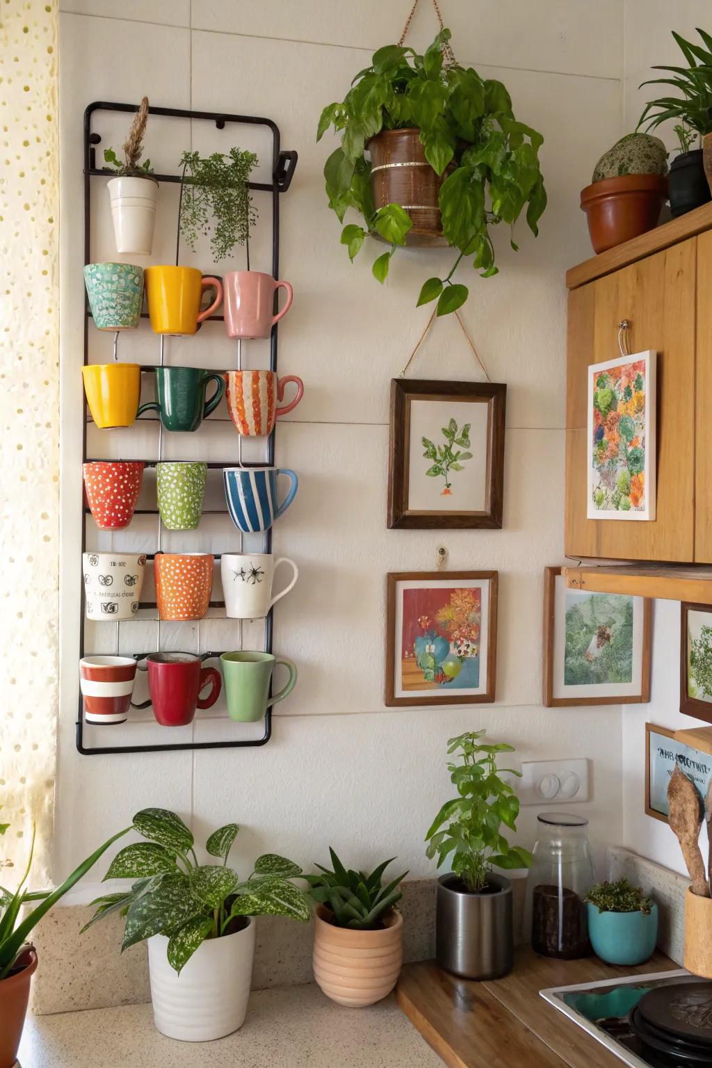 Turn your mugs into a statement piece in your kitchen.