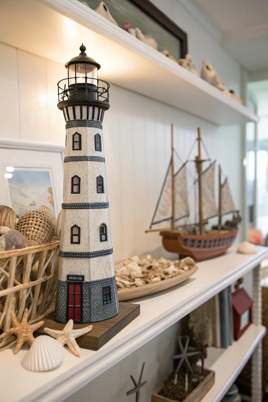 A miniature beacon serves as a symbol of style in any dwelling.