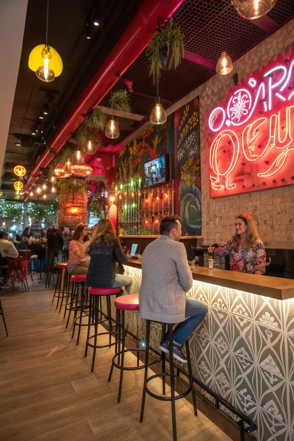 Enliven shared spaces with a playful illuminated display.