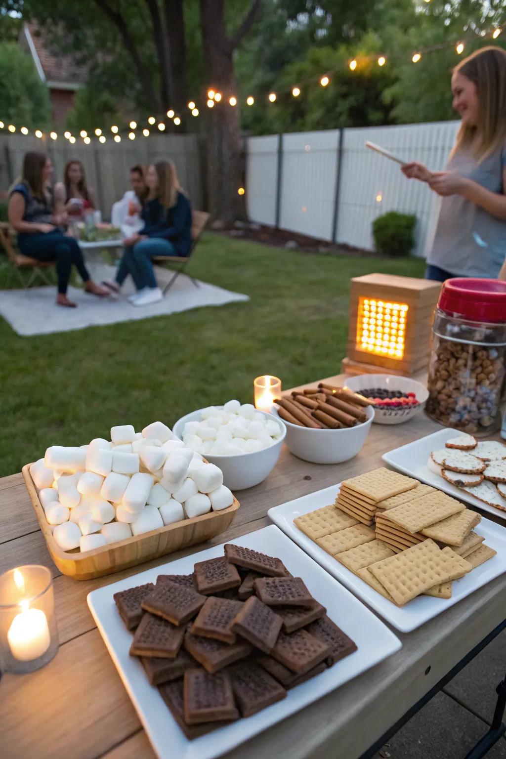 A sweet treat corner encourages sweet times at your gathering.