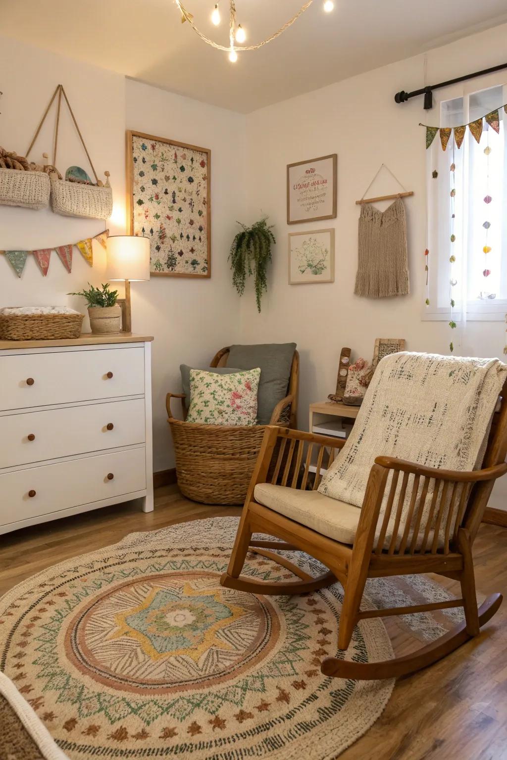 Revamping gives new life to old pieces, creating a unique nursery style.