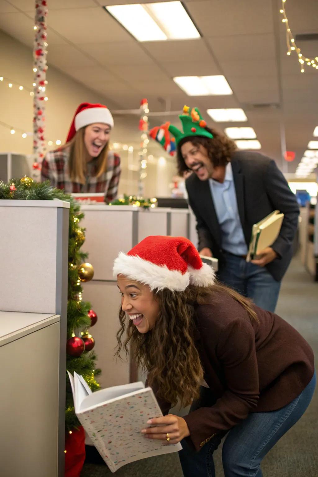 Scavenger activities unite teams in festive amusement.