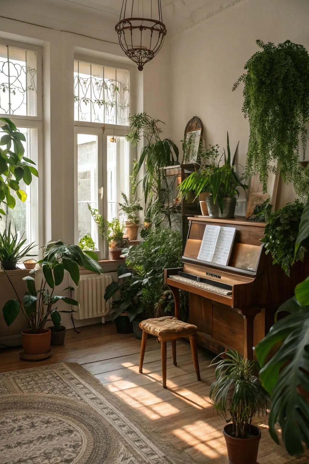 Plants bring nature into your music space.