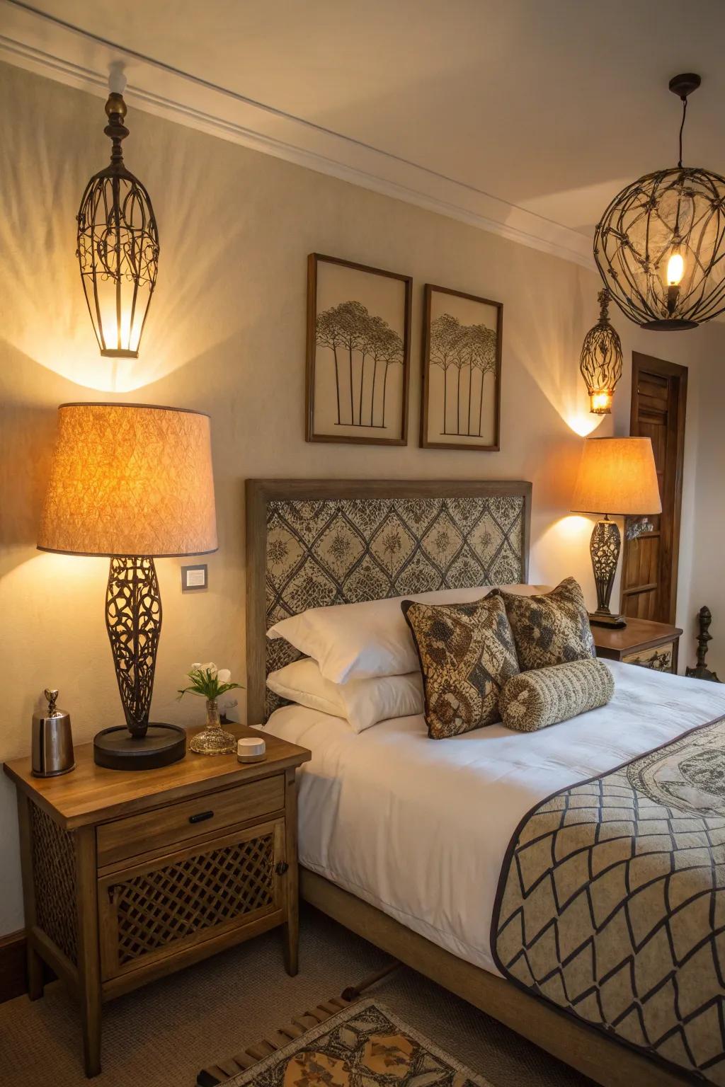 Diverse lighting options create atmosphere.