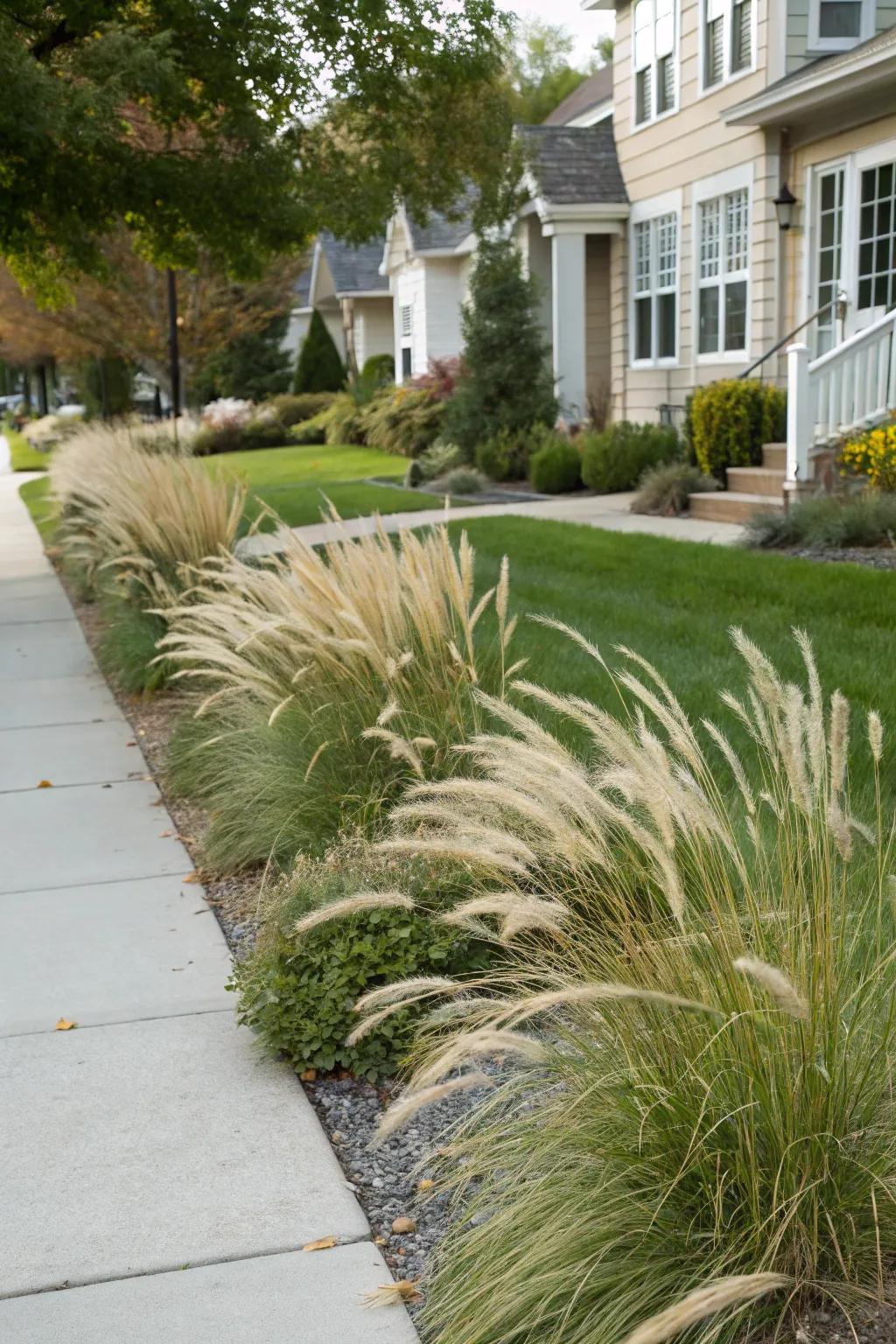 Decorative turfs enhance front yard curb appeal.