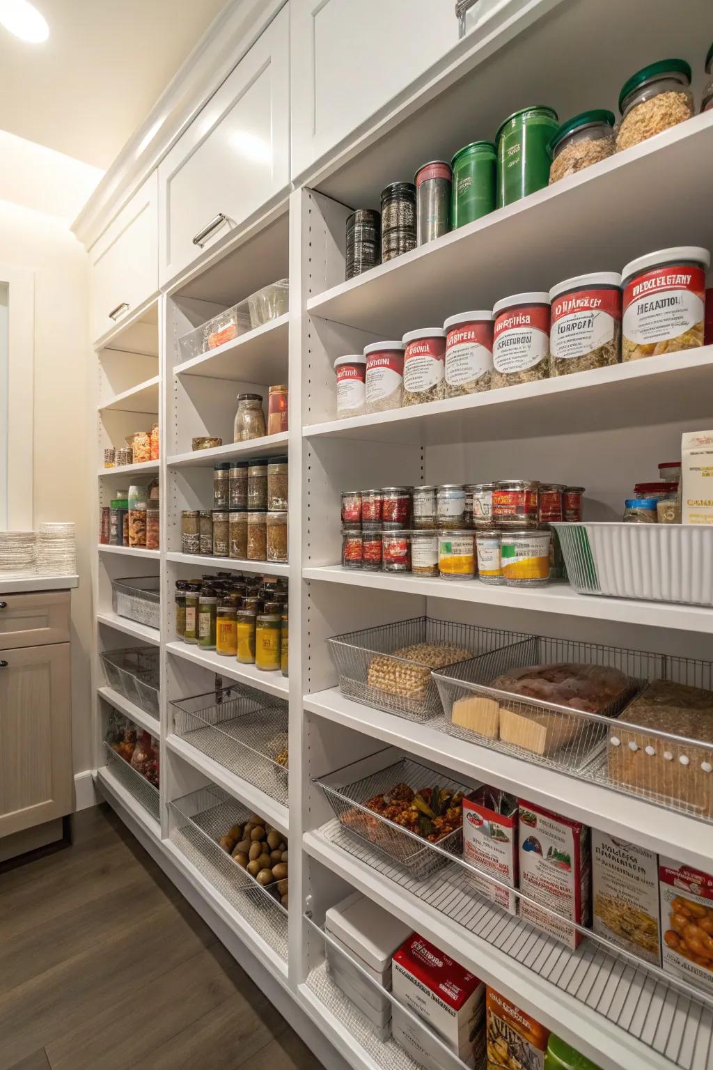 Designated sections makes meal prepping easy.