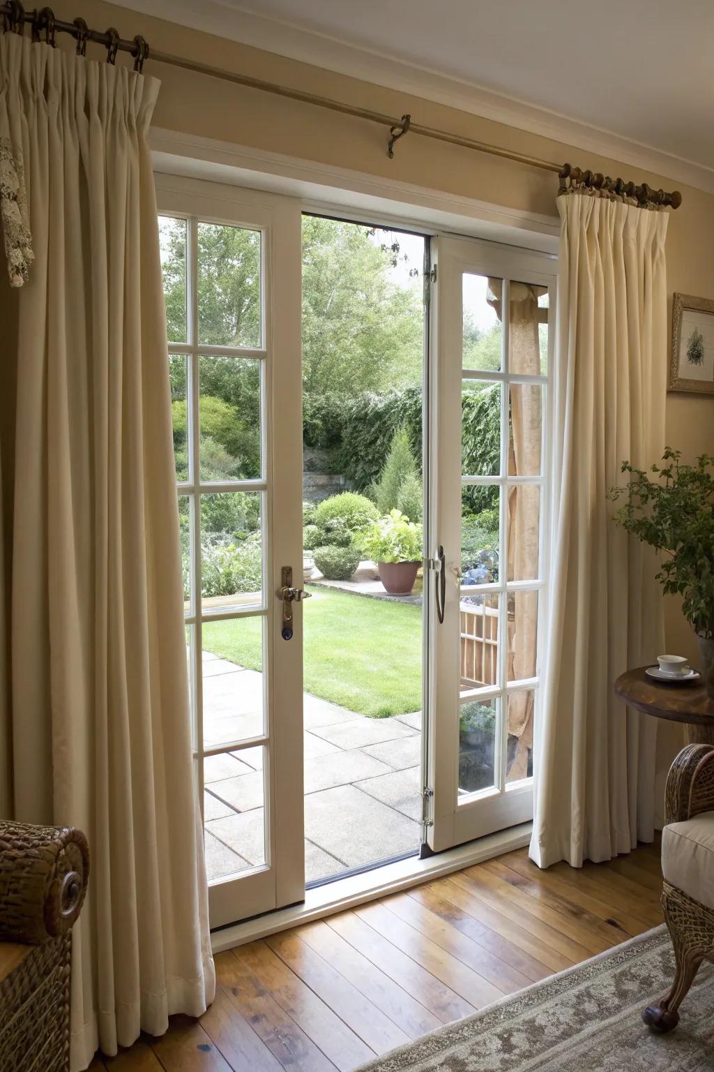Beam and ring fittings deliver a classic, vintage charm to covering arrangements.